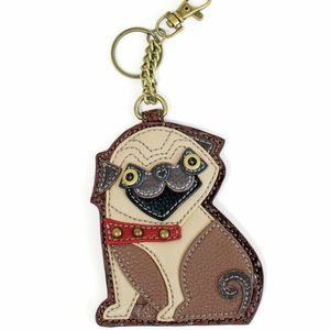 Chala Pug Dog Coin Purse Key Fob